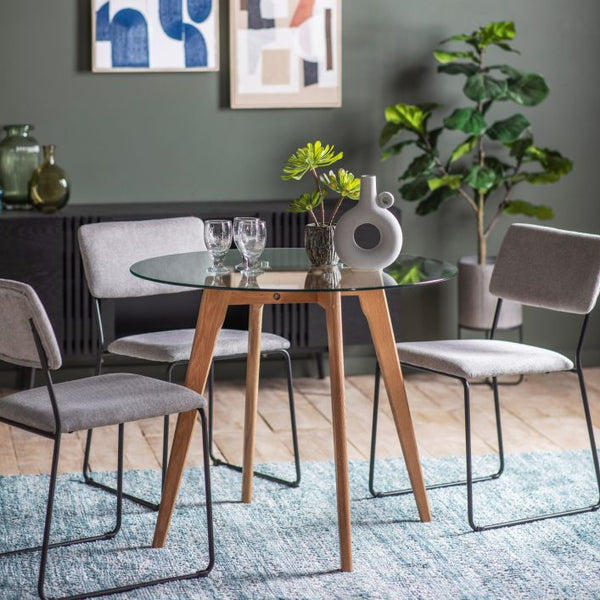 Ghedi Ebarallo Round Dining Table Oak — SantoLusso®
