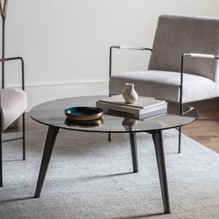 Ghedi Ebarallo Round Coffee Table Black — SantoLusso®