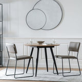 Ghedi Miera Round Dining Table Oak — SantoLusso®