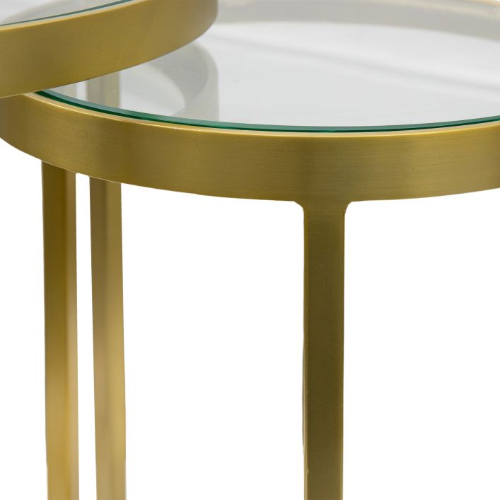 Ghedi Matera Nest of Two Tables Gold — SantoLusso®
