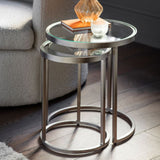 Ghedi Matera Nest of Two Tables Silver — SantoLusso®