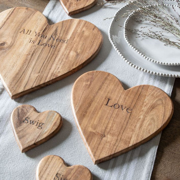 Ghedi Emotive Heart Chopping Board Natural Small — SantoLusso®