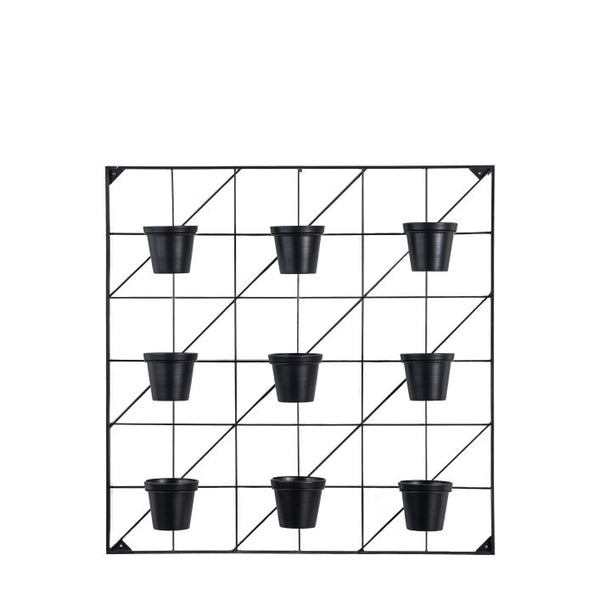 Ghedi Carlos Wall Planters x9 Black Large — SantoLusso®