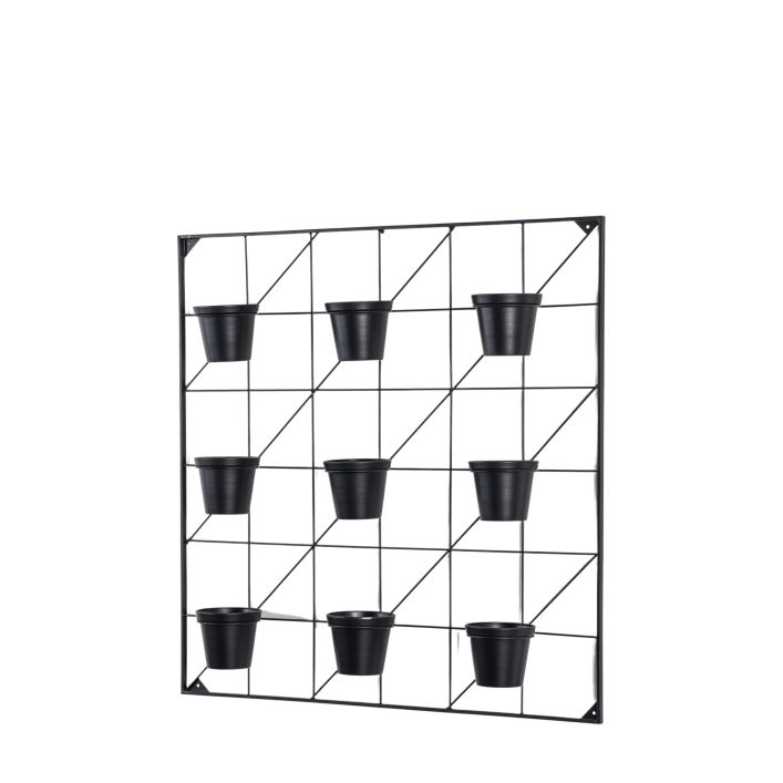 Ghedi Carlos Wall Planters x9 Black Large — SantoLusso®