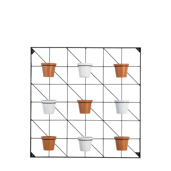 Ghedi Carlos Wall Planters x9 White & Terracotta Large — SantoLusso®