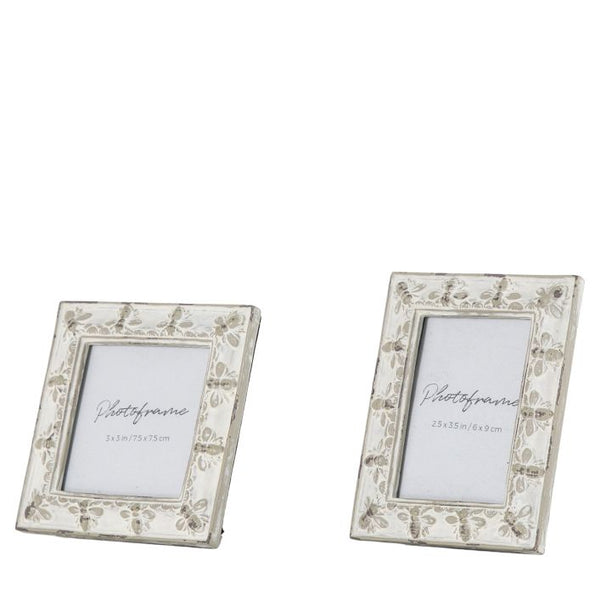 Ghedi Honey Bee Photo Frame Mini Antq Grey (Set of 2) — SantoLusso®