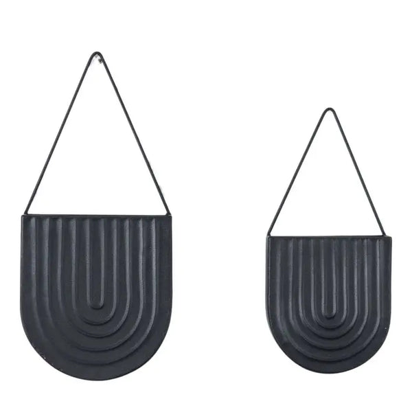 Ghedi Lexy Wall Planter (Set of 2) Black — SantoLusso®