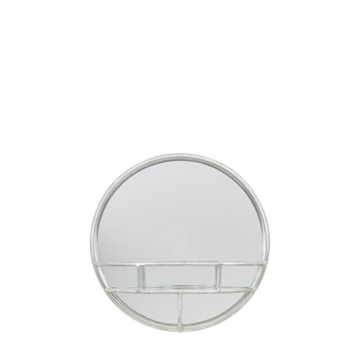 Ghedi Marino Round Mirror Silver — SantoLusso®