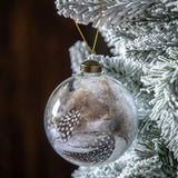 Ghedi Feather Bauble White/Natural Set of 3 — SantoLusso®