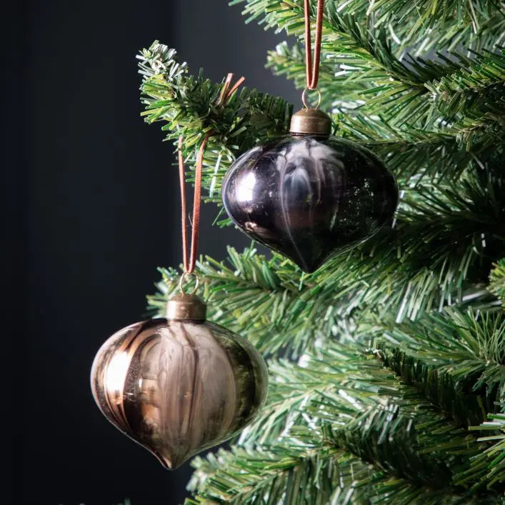 Ghedi Godiva Bauble Black/Gold Set of 6 — SantoLusso®