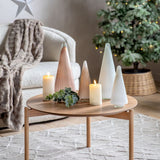 Ghedi Ribbed Tree White Frost Glass Small — SantoLusso®
