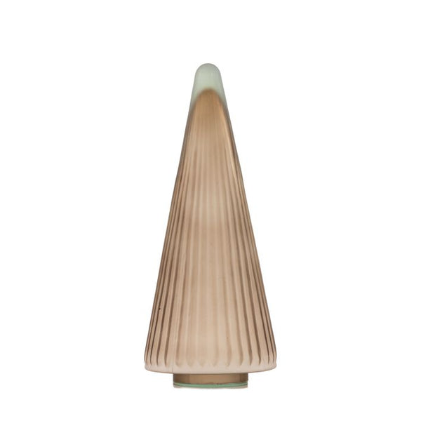 Ghedi Ribbed Tree Brown Frost Glass Large — SantoLusso®