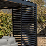 Ghedi Oras Pergola Louvre Screen Large Black — SantoLusso®