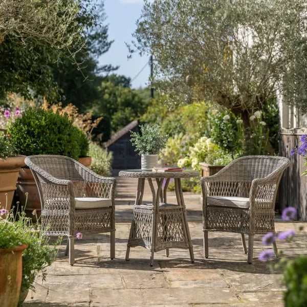 Ghedi Urcio Bistro Set Stone — SantoLusso®