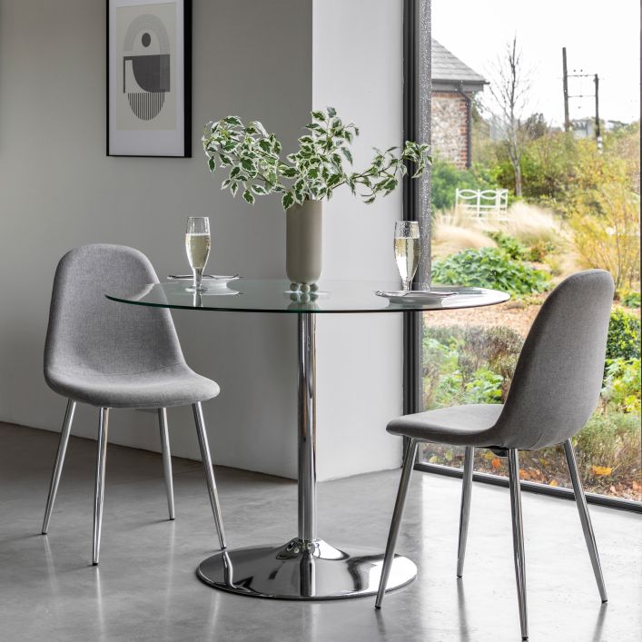 Ghedi Gianluca Dining Table Clear Glass — SantoLusso®