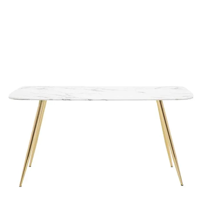 Ghedi Leona Dining Table White Effect — SantoLusso®
