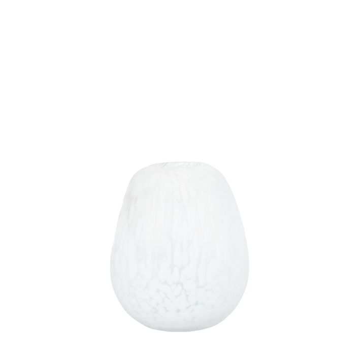 Ghedi Linni Vase Large Frosted White Speck — SantoLusso®