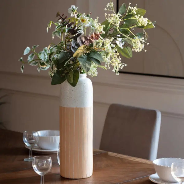 Ghedi Holmer Vase Large White Natural — SantoLusso®