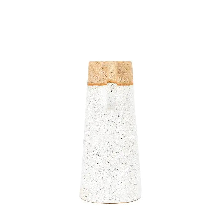 Ghedi Callow Pitcher Vase White Natural — SantoLusso®
