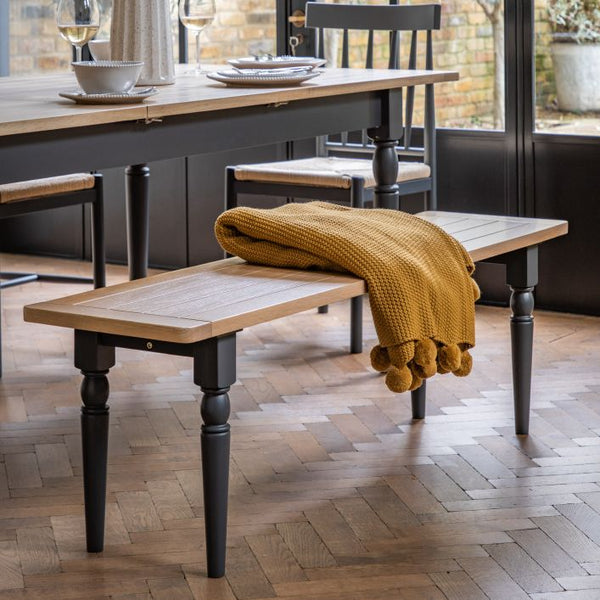 Ghedi Ivo Dining Bench Meteor — SantoLusso®
