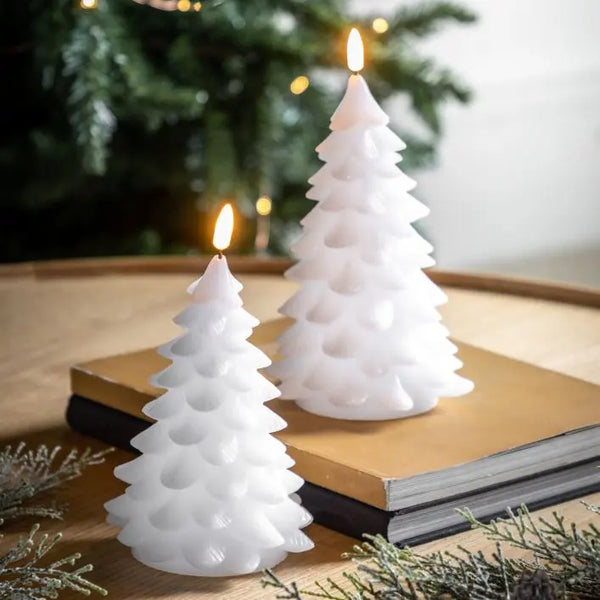 Ghedi LED Xmas Tree Candle 2 pack White — SantoLusso®