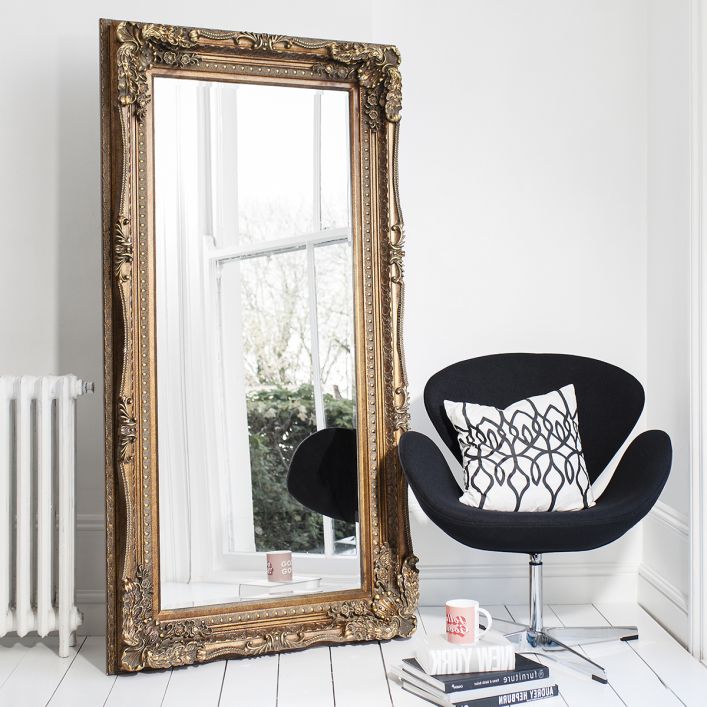 Ghedi King Louis Leaner Mirror Gold — SantoLusso®