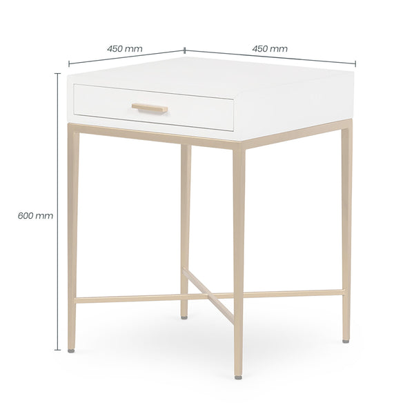 DI Designs Berkeley Bedside | White
