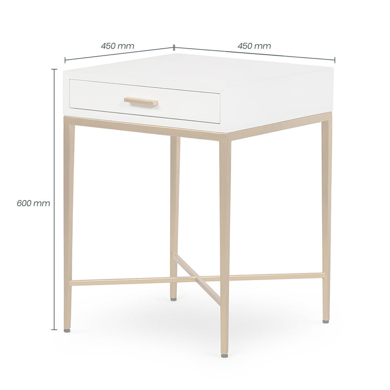 DI Designs Berkeley Bedside | White