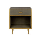 DI Designs Hampton Bedside Table | Grey Shagreen — SantoLusso®