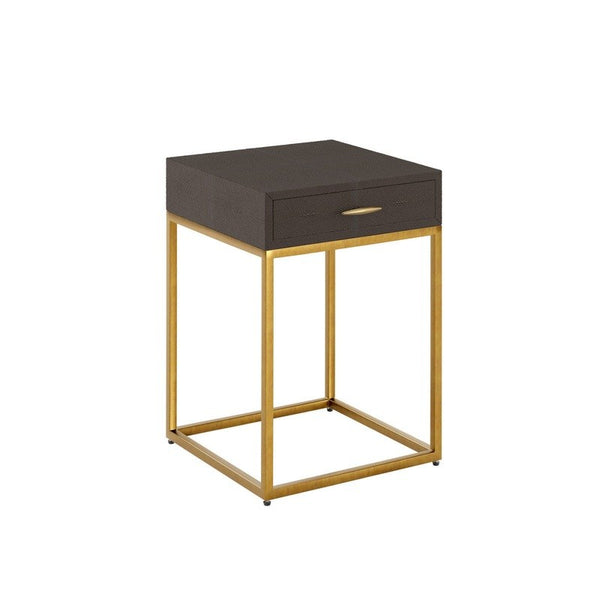 DI Designs Hampton Bedside | Brown Shagreen