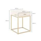 DI Designs Hampton Bedside | Ivory Shagreen