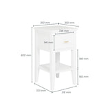 DI Designs Chilworth Bedside | White
