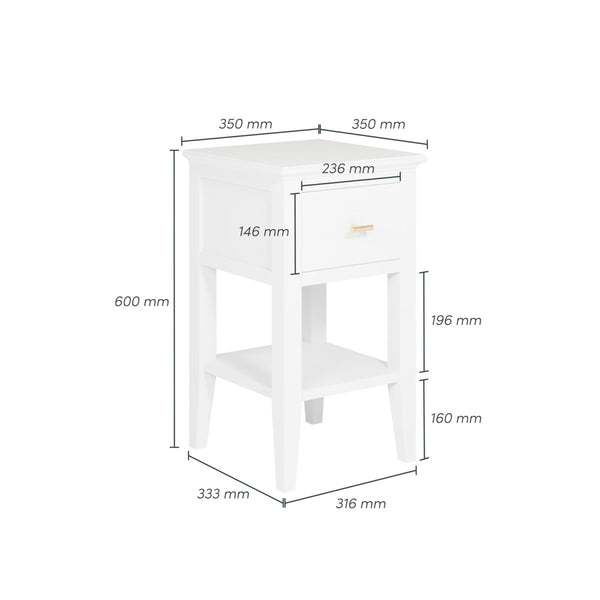 DI Designs Chilworth Bedside | White