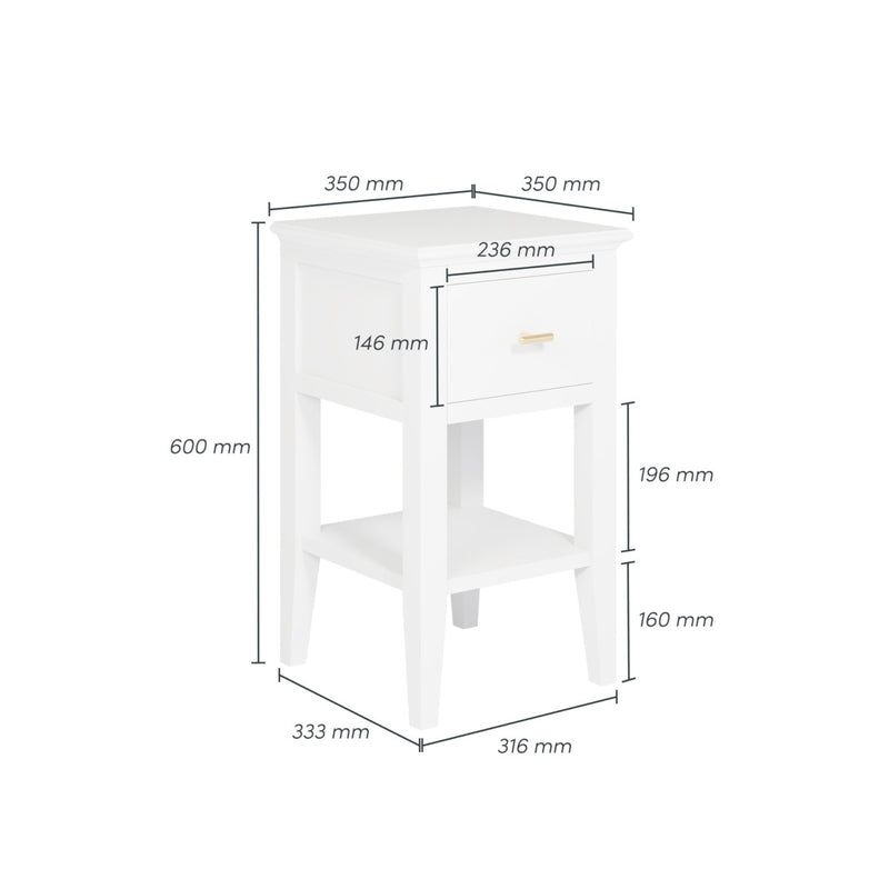 DI Designs Chilworth Bedside | White