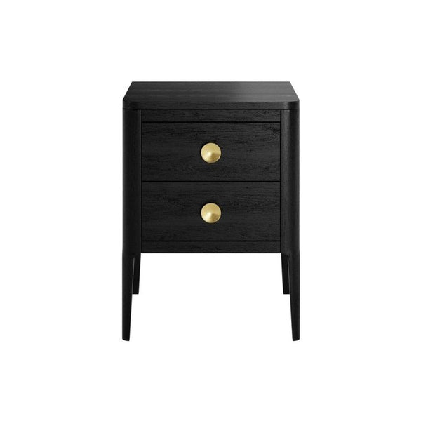 DI Designs Abberley Bedside | Black | 2 Drawers - SantoLusso
