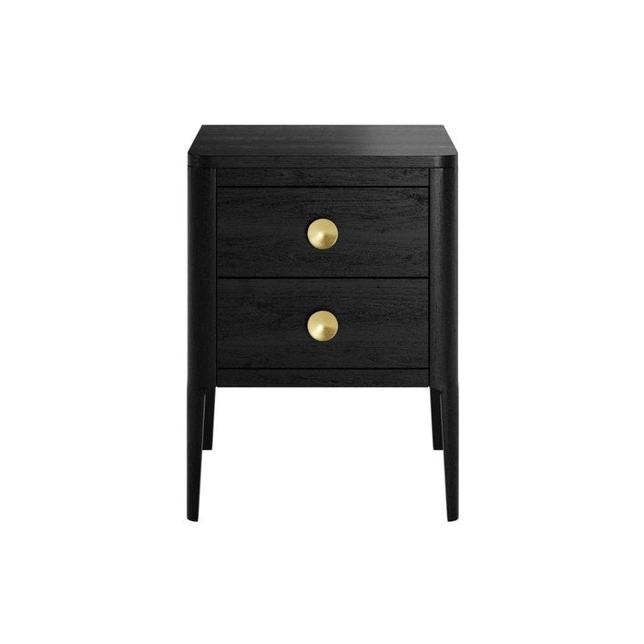 DI Designs Abberley Bedside | Black | 2 Drawers - SantoLusso