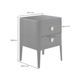 DI Designs Abberley Bedside | Black | 2 Drawers - SantoLusso