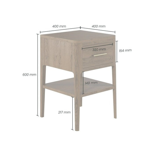 DI Designs Abberley Bedside | Brown | 1 Drawer - SantoLusso