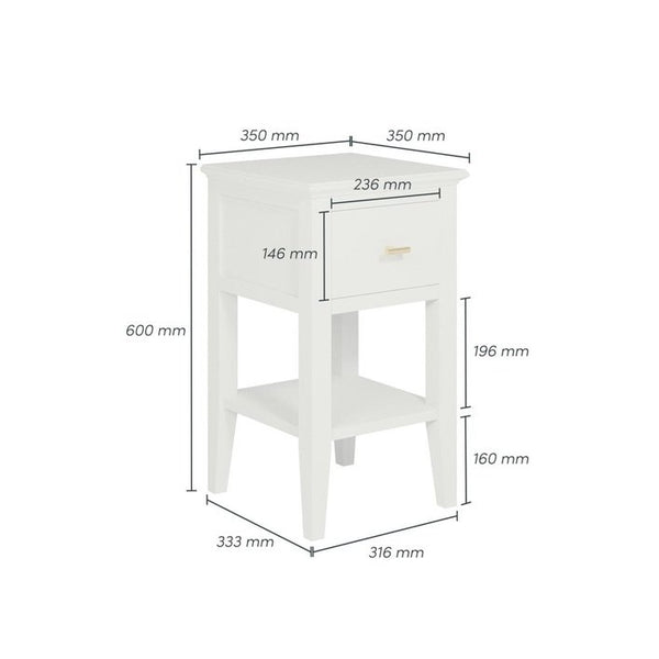 DI Designs Chilworth Bedside | Grey - SantoLusso