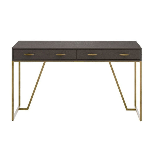 DI Designs Hampton Desk | Brown Shagreen - SantoLusso