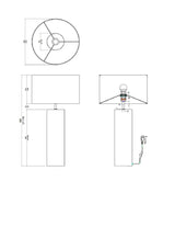 DI Designs Lamp – Large Ribbed Gesso