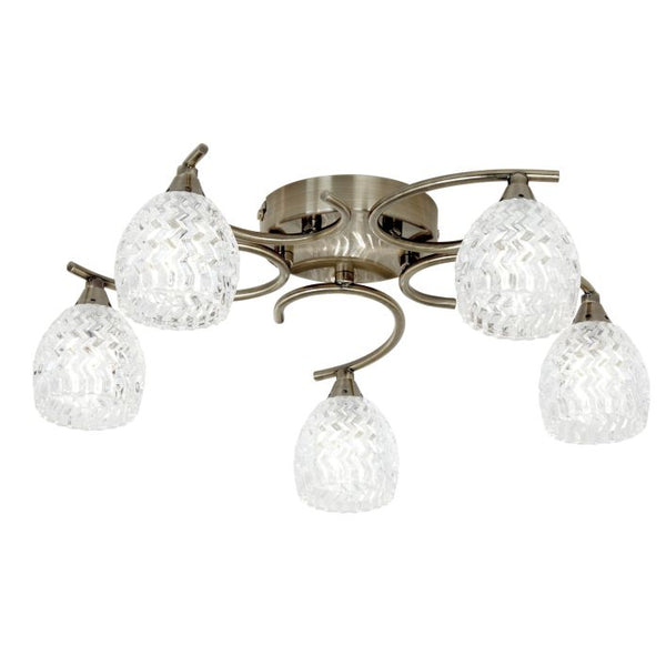 Ghedi Alto 5 Ceiling Lamp Antique Brass — SantoLusso®