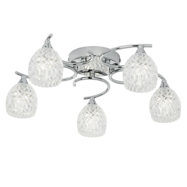 Ghedi Alto 5 Ceiling Lamp Chrome — SantoLusso®