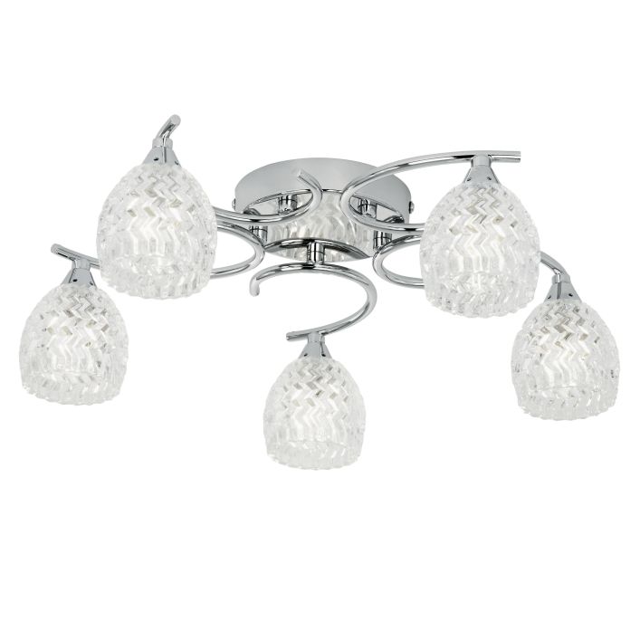 Ghedi Alto 5 Ceiling Lamp Chrome — SantoLusso®