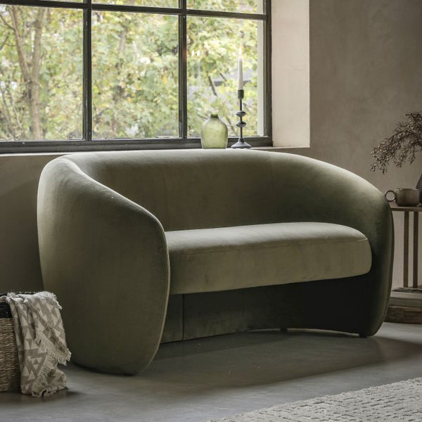 Ghedi Arri 2 Seater Sofa Moss Green — SantoLusso®