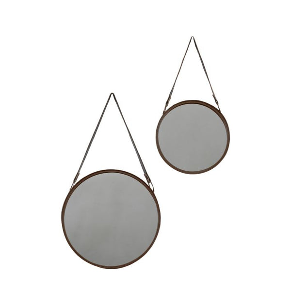 Ghedi Augusta Mirrors Bronze with Strap (Set of 2) — SantoLusso®