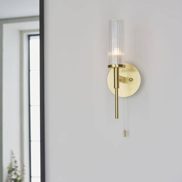 Ghedi Ballo Bathroom 1 Wall Light Brass — SantoLusso®