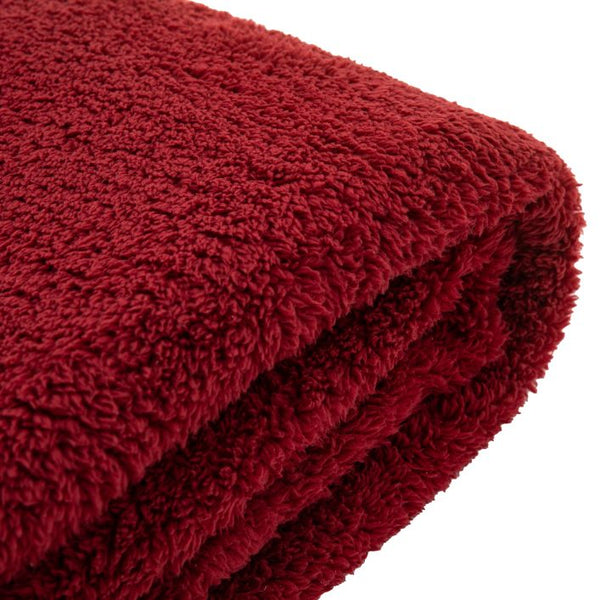 Ghedi Barosa Fleece Throw Merlot — SantoLusso®