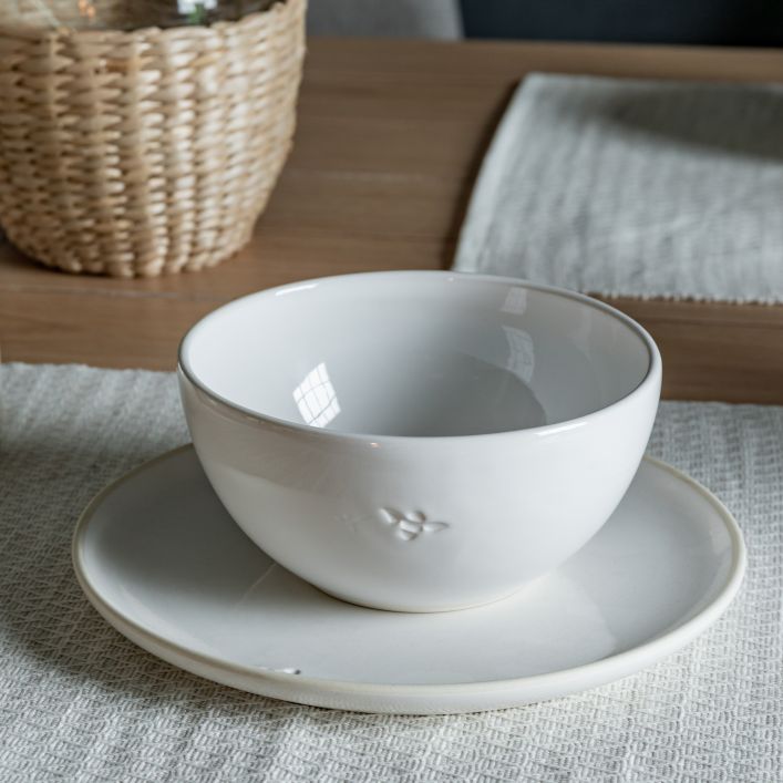Ghedi Bee Sideplate White (Set of 4) — SantoLusso®