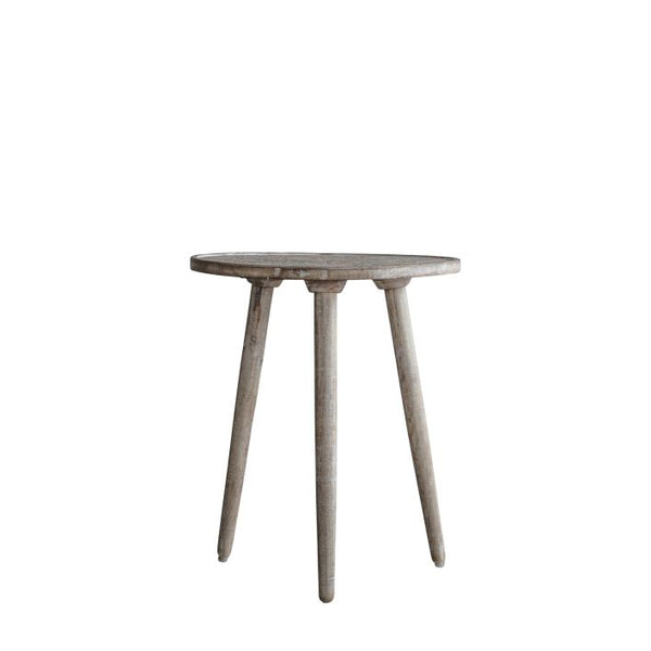 Ghedi Belir Side Table Natural White — SantoLusso®